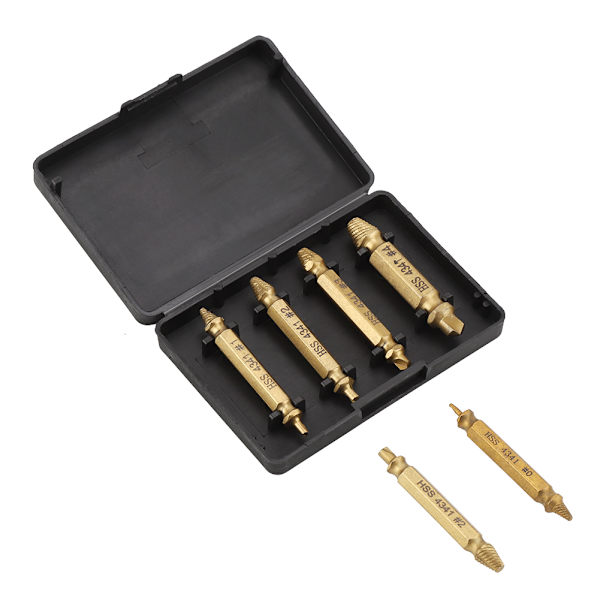 6 kpl/setti Double Side Screw Extractor Kit - Vaurioituneiden ruuvien, pulttien ja tapien poistotyökalu