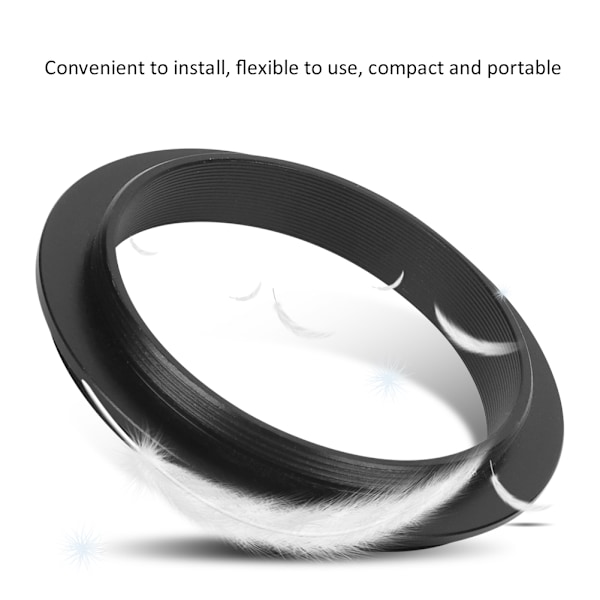 1 stk. M48mm-M54mm adapterring i aluminiumlegering, sort, tilbehør til astronomisk teleskop