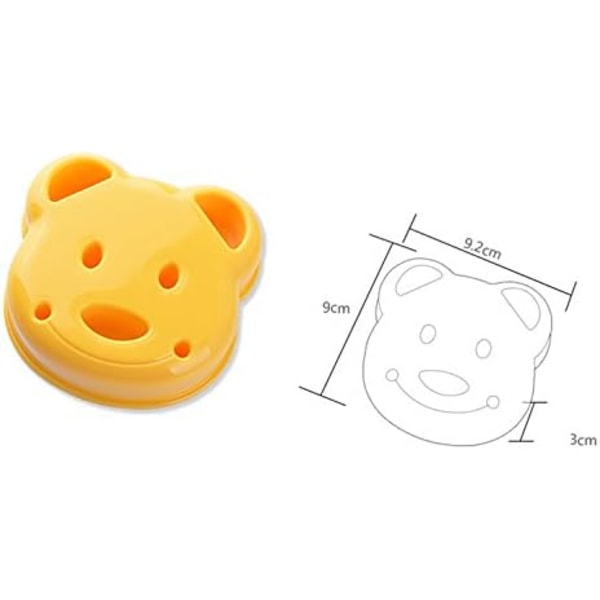 Smörgåsgrill för pannkakor, skärset i rostfritt stål, förbättrar barns praktiska färdigheter, bred användning, livsmedelssäker utan BPA, 3 st