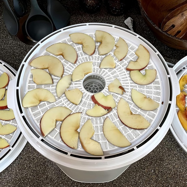 8 stk. runde silikonedehydratorplader, 13 tommer non-stick frugtdehydratormåtter, genanvendelig dampmåtte netark til frugttørrer (8, 13x13 tommer)