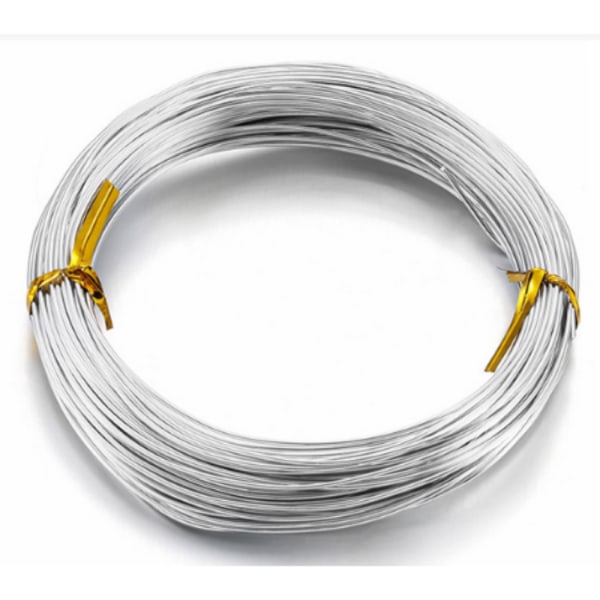 Aluminium hantverkstråd, 30m 1mm Silver Craft Wire Bendy Flexibel metalltråd Smycken DIY Wire Flexibel modellering Wire för smyckestillverkning DIY Crafts Gard