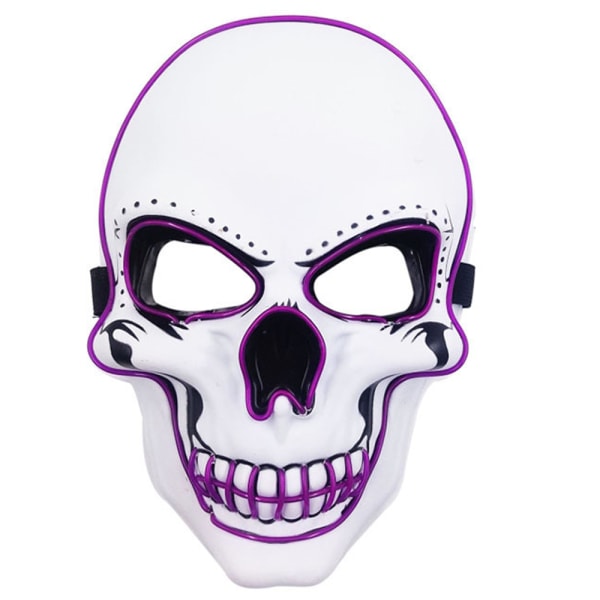 Halloween Mask Light up Mask Skrämmande mask för Festival Cosplay H Style 3