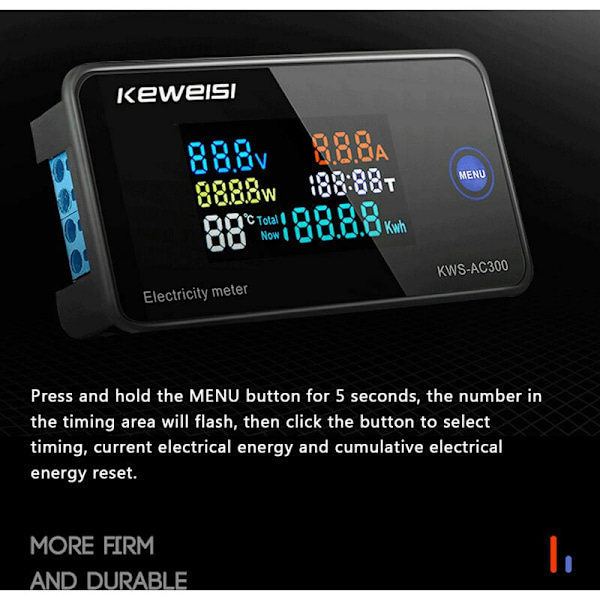 Digital multimeter, effektförbrukningsdata i realtid och optimering av energieffektivitet, omfattande övervakning med AC-spänningsströmmätare