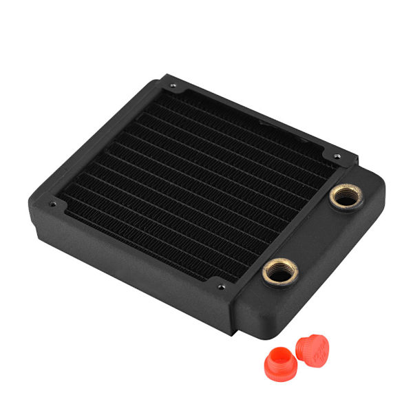 Kopparradiator Värmeväxlare Dator Vattenkylning Vätskekylare (120mm)