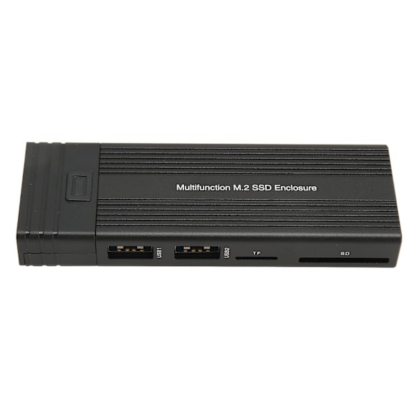 M.2 SSD-kabinet Multifunktion USB3.2 Gen2 PCI Solid State Drive-kabinet til NVMe SATA til Windows til Linux til OS X