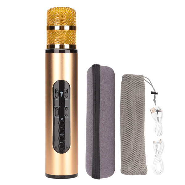 Trådlös Bluetooth Karaoke Mikrofon Bärbar Handhållen Mikrofon för Fest Bil Hem Utomhus KTV
