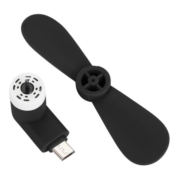 Mini kannettava kädessä pidettävä mikro-USB-pieni tuuletin Erittäin hiljainen USB-tuuletin Android OTG -älypuhelimille (musta)