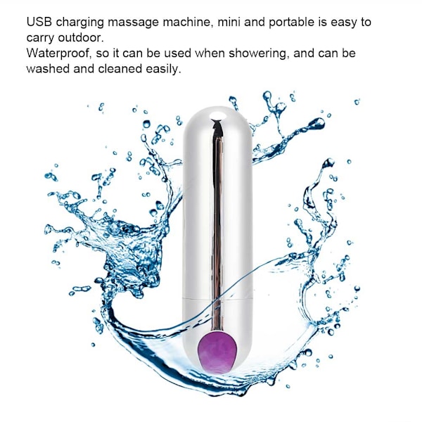 Bärbar USB Bullet Vibrator Massager Kropp Vibrationskroppsmassage Kvinnor Vuxenleksak