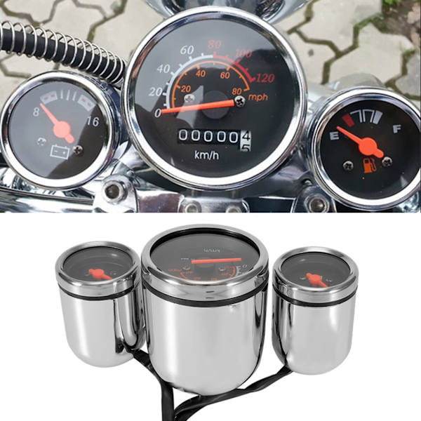 Motorcykel Instrument Digitalt Omdrejningstæller Speedometer Kilometertæller Måler Gauge Kit