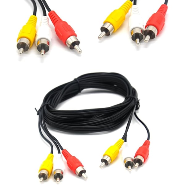 RCA 10FT Audio/Video Kompositkabel DVD/VCR/SAT Gul/Vit/röda Anslutningar 3 Hane Till 3 Hane