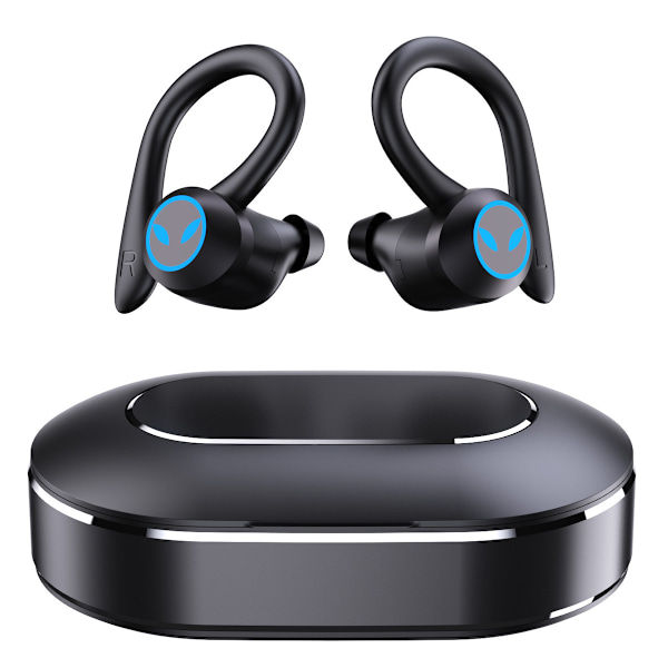 Trådlösa hörlurar, Bluetooth 5.3-teknik, bekväma öronkrokar för förbättrad passform, idealiska för sport och utomhusaktiviteter