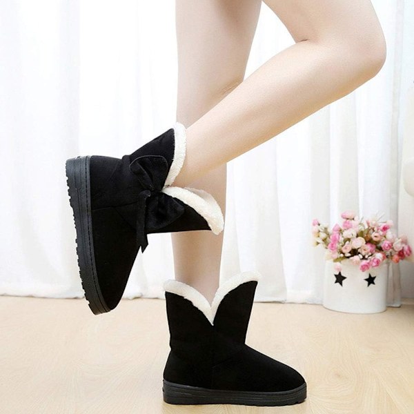 Dam Snow Boots med söt rosett
