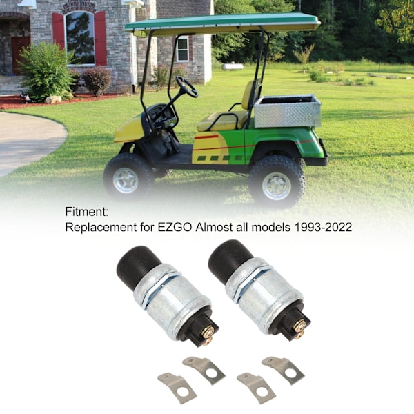 2 st Club Car Hornknapp 12V 17318 G1 Ersättning för EZGO Modeller 1993‑2022