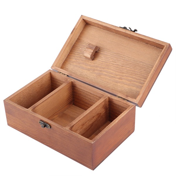 Monitoiminen Vintage-ompelulaatikko Neula- ja lankasäilytyskotelo DIY-ompelu- ja neulontatyökalu