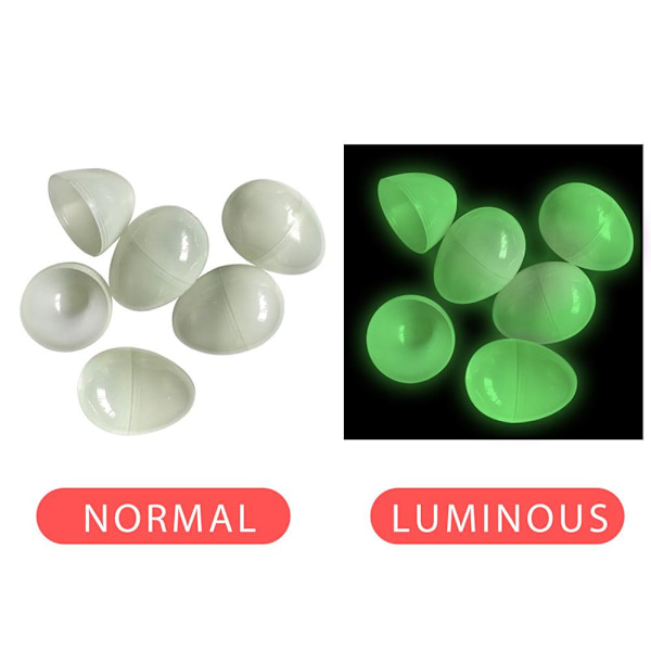 Påske Luminous Plast Egg Blanke Påske Egg med Fargepenner for Kunstig Egg DIY Maling og Dekorering