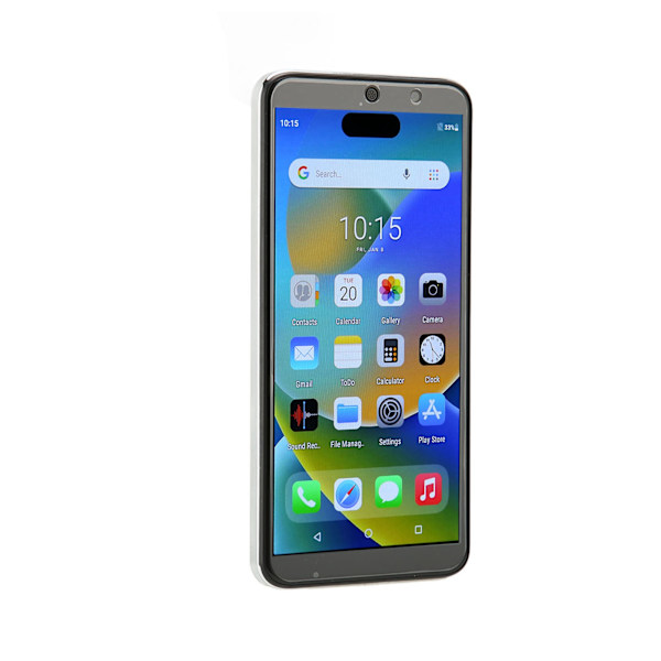 6,1-tums smarttelefon med tio kärnor, 2G, 4 GB, 64 GB, 8 MP, 16 MP, 7000 mAh för Android 11.0, mobil för dagligt bruk, 100–240 V, vit