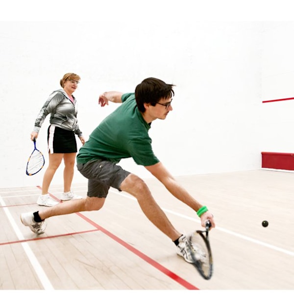 Professionella Squashbollar för Träning, Två Gula Prickar Långsam Racketboll för Erfarna Spelare (Unisex), Set om 2, Förbättrade Utomhussporter