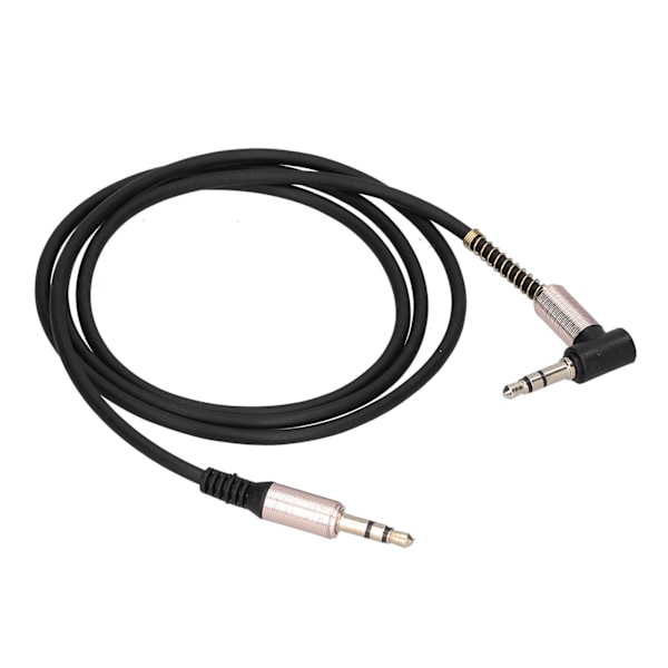 Metal 3.5mm uros naar uros elleboog stereo hoofdtelefoon auto aux audio verlengkabel 1m/3.3ftZwart