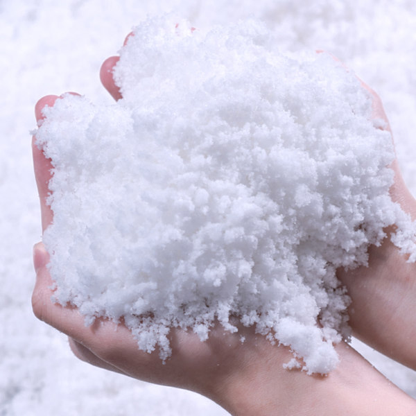 Falsk omedelbar snöpudervalsk snöfestdekoration för moln mjukt sensoriskt leksakssnödekorationer