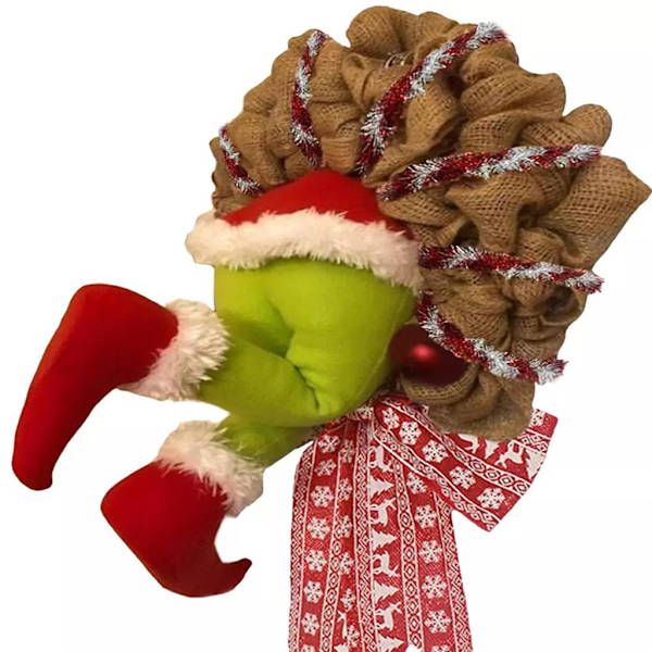 Grinch Kranz Som Grinchen Julen Sekkelduk Kranz Jul