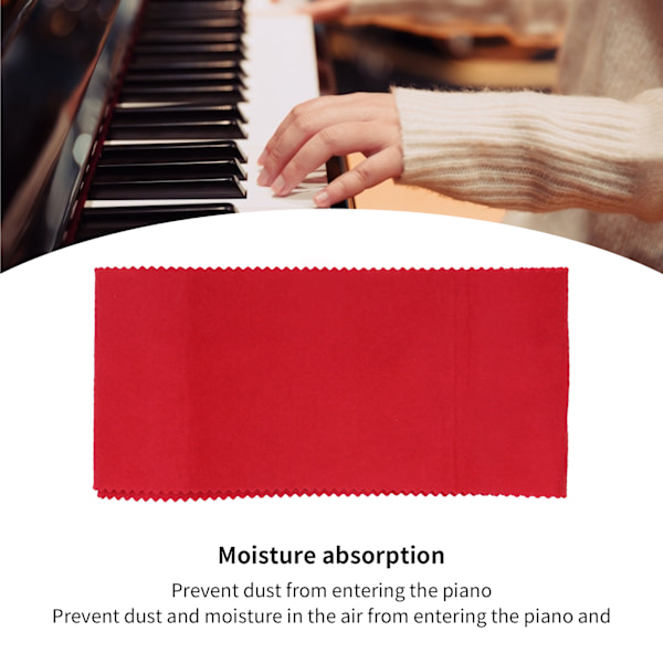 Klaver Keyboard Klud Filt Anti-Støv Absorberende Fugt Cover for at Undgå Skader (Rød)
