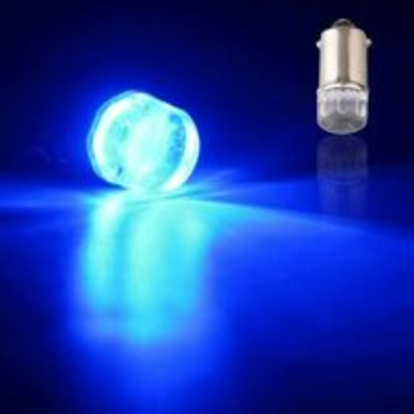 10 st T11 T4W Ba9S H6W 1895 3030 1W 1 Smd 1 LED Rv Bil Bakre Sido Markör Inre Indikator Vinkel Ljus LED Lampa 12V Dc Blå