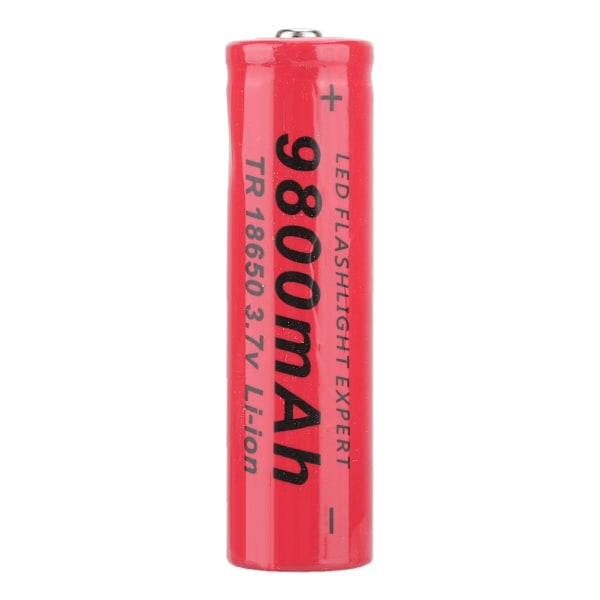 10 stk 18650 9800mAh oppladbart batteri Mini størrelse bærbar stor kapasitet rød