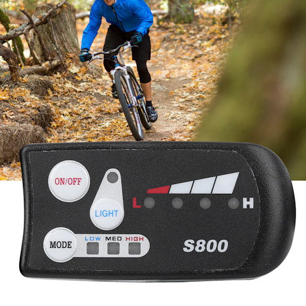 Högkvalitativa material Elektrisk cykeldisplay, LED-batteriindikator LCD-displaypanel med automatisk vilofunktion