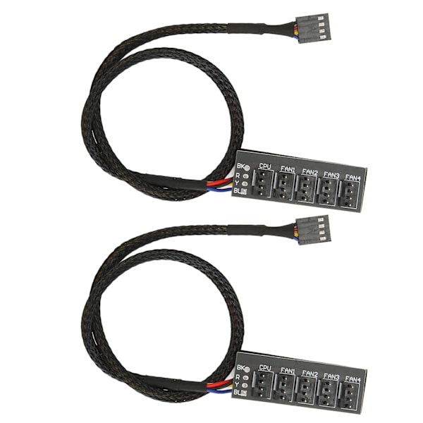 Hållbar PWM-fläkthubb, splitteradapter för moderkortfläktar och CPU-kylfläktar säkerställer ett rent och snyggt PC-chassi (35 cm kabellängd)