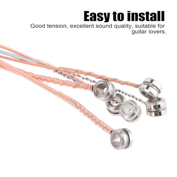 3Set Universal Steel Acoustic Folk Guitar Strings Replacement Musical Instrument Accessories3Set Rose Copper Strings