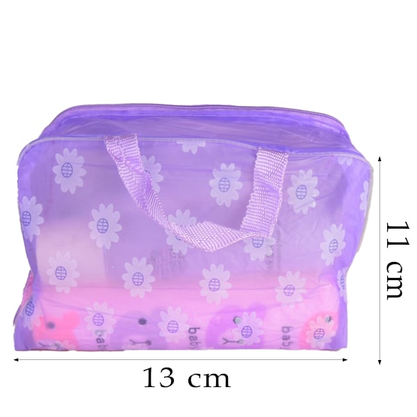 Vattentät Kosmetikväska PVC Transparent Toalettväska med Dragkedja för Badrumsartiklar