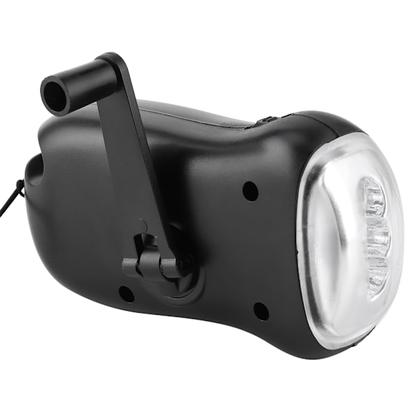 Hand Crank Solcellsladdad Uppladdningsbar Ficklampa LED Nöd D