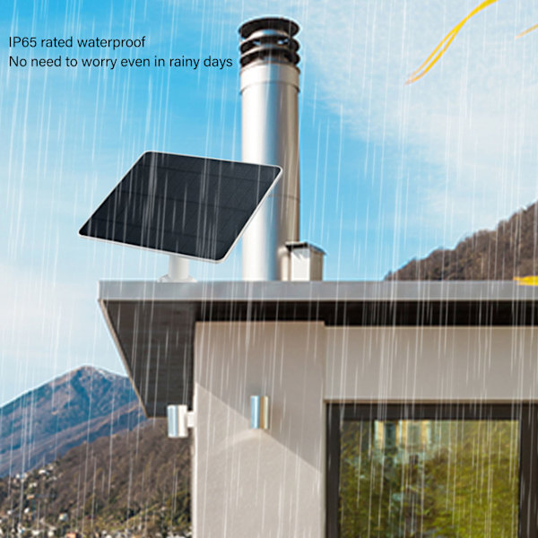 Säkerhetskamera Solcellsladdare, Justerbart Fäste Solpanel Med IP65 Vattentätt Skydd, Högeffektivt Monokristallint Kisel, Stabil Solenergi