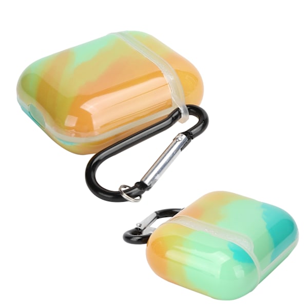 Gradient Färgad Hörlursfodral Anti-förlorad Stöttålig Skyddande Skal för IOS Earbuds 2/1