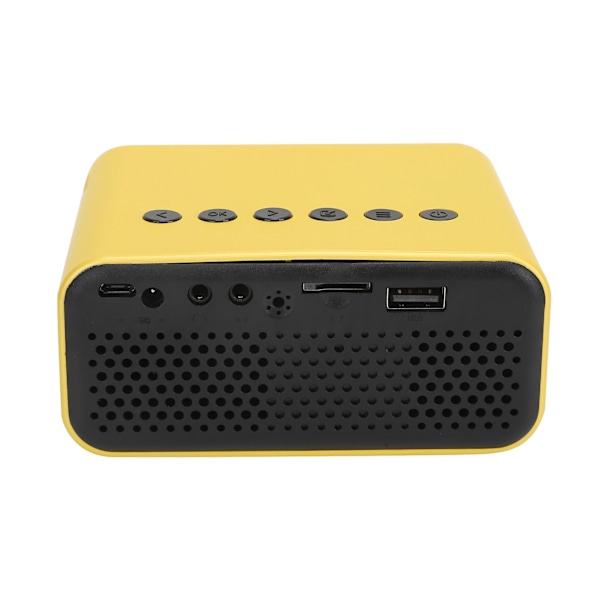 YT500 Mini Projektor Portabel Filmprojektor med Ljud- och Video/USB/Minneskortgränssnitt 100‑240V Gul EU-kontakt