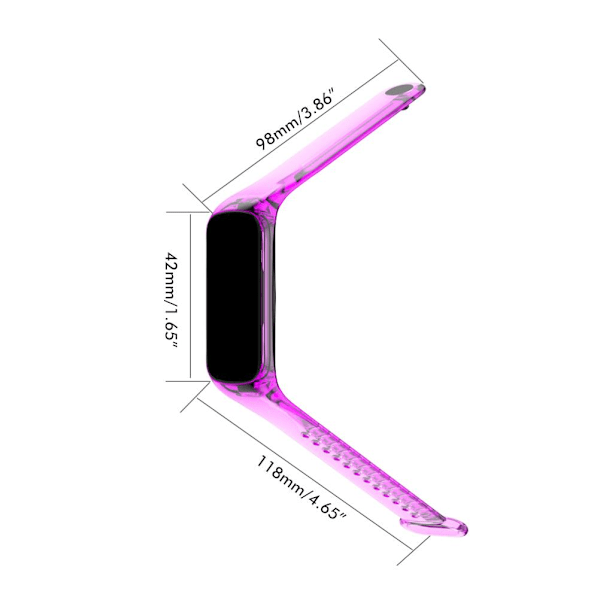 Reserve Watch Strap Kompatibel for Samsung Galaxy Fit2 Soft Clear TPU Color Wristband