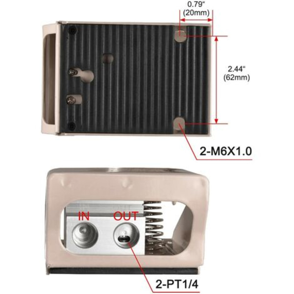 FV-320 Pneumatisk fotpedalbrytare tryckknappsbrytare PT1/4 gänga 3-vägs/2-läges halkfri gummi
