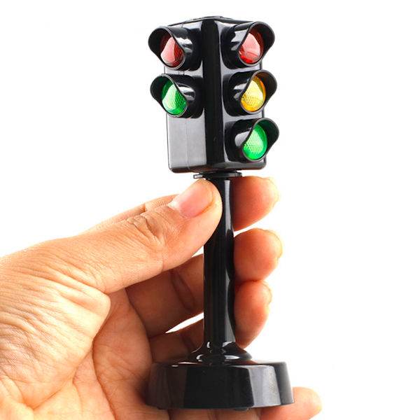 Mini Trafiksignaler Lys Sikkerhed Trafiklys Legetøj Samling Model Rød Grøn Lys Lampe Læringslegetøj