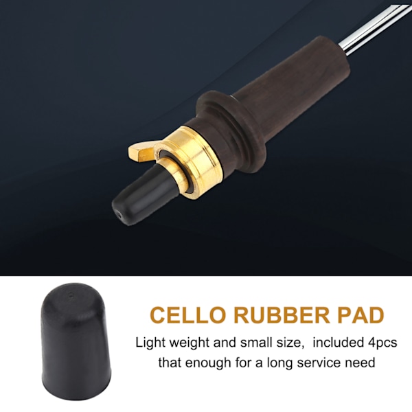 4 kpl musta kumi kärki sellolle Endpin NOn Slip Cap Instrument Protector