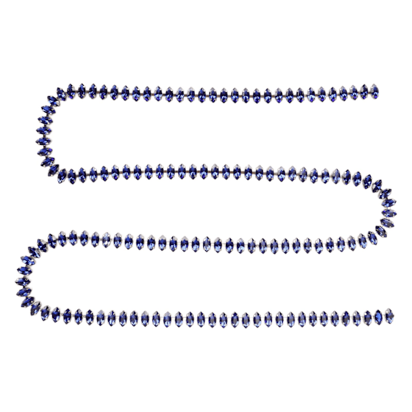 Strass Klo Kedja Glänsande Klippbar Strass Pärlkedja Trim för DIY Hantverk Kläder Dekoration Sömnad 1 Yard Royalblå