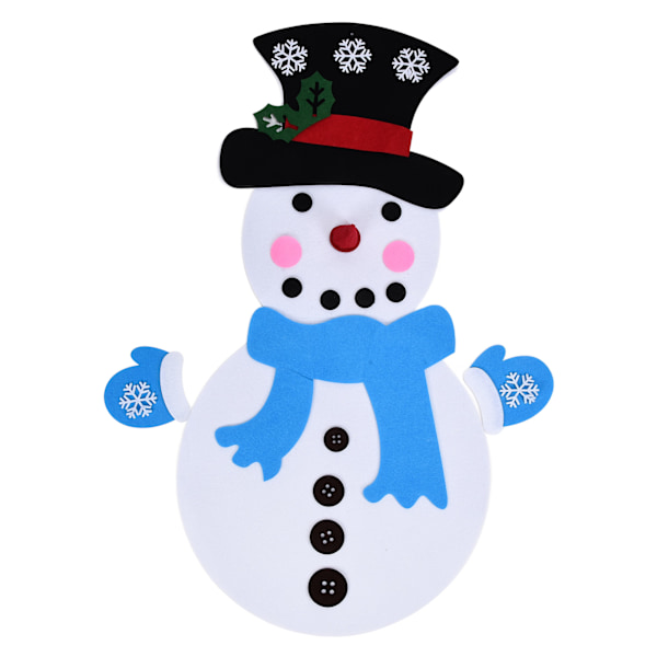 DIY Filt Snögubbe Dekoration, Mjukt Giftfritt Material För Säker Lek, Interaktivt Snögubbe Pysselset Med Flera Stilaccessoarer, Pedagogisk