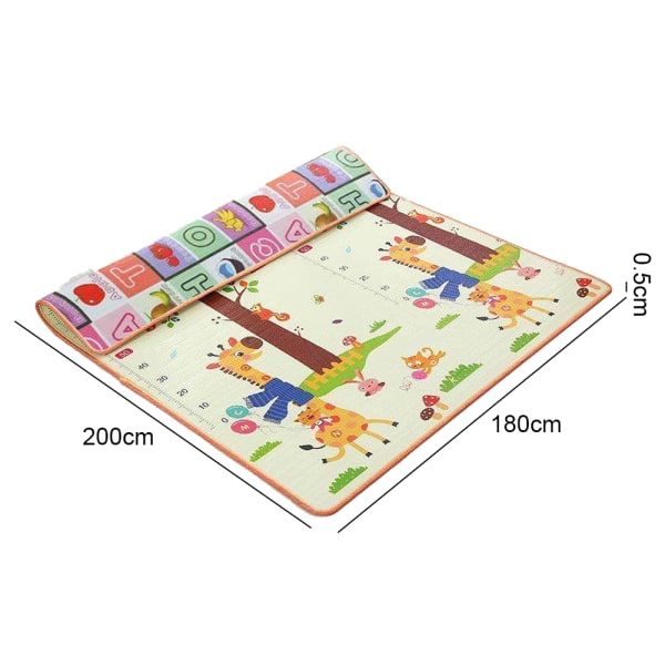 Baby Play Mat, Playmat Baby Crawling Mat for Floor Baby Mat Large, Plush Surface Foldable Non-Slip