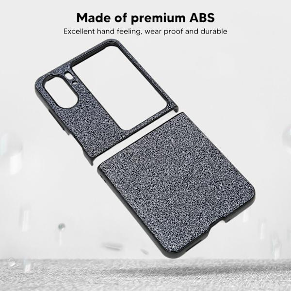 Foldbar telefonetui ABS beskyttende skinnende telefoncover anti-drop etui til Find N2 Flip sort