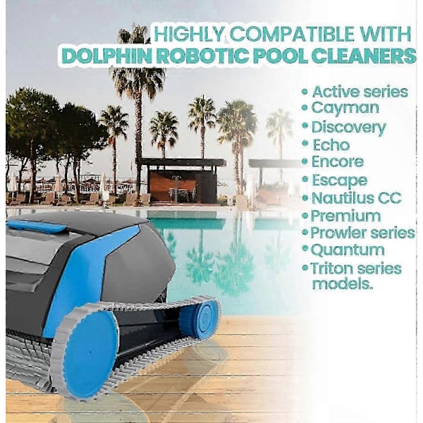 2-pack Maytronics Dolphin Pool Cleaner Ersättningsskenor 9983152-R2 Grå