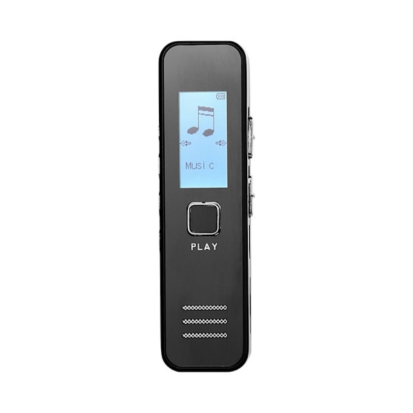 Digital röstinspelare, kristallklar ljudkvalitet 3072Kbps HD dubbla mikrofoner, röstaktiverad inspelare för föreläsningar möten, MP3-spelare funktion,