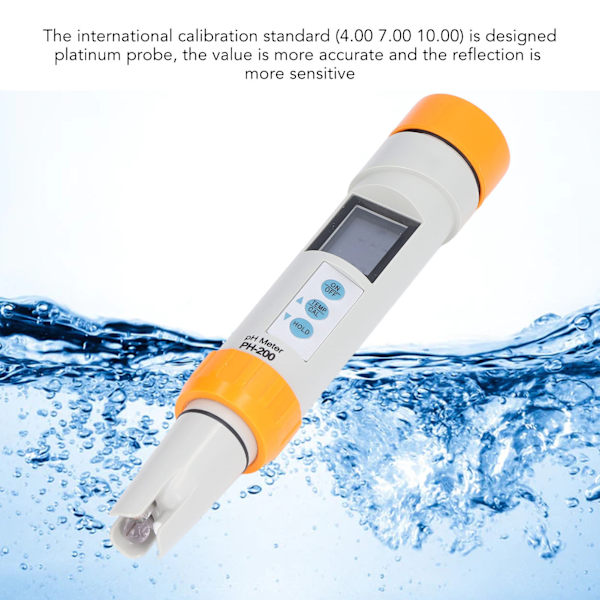 Digital pH-mätare, multiparameter vattentestare för hydroponik, akvarier och pooler, med hög noggrannhet och utbytbar sond