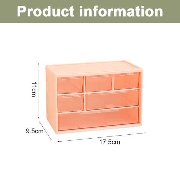 Pöytäjärjestäjä, pinottavat säilytyslaatikot 6 lokeroa, työpöydän säilytykseen, meikkisäilytykseen, 17,5*11*9,5cm