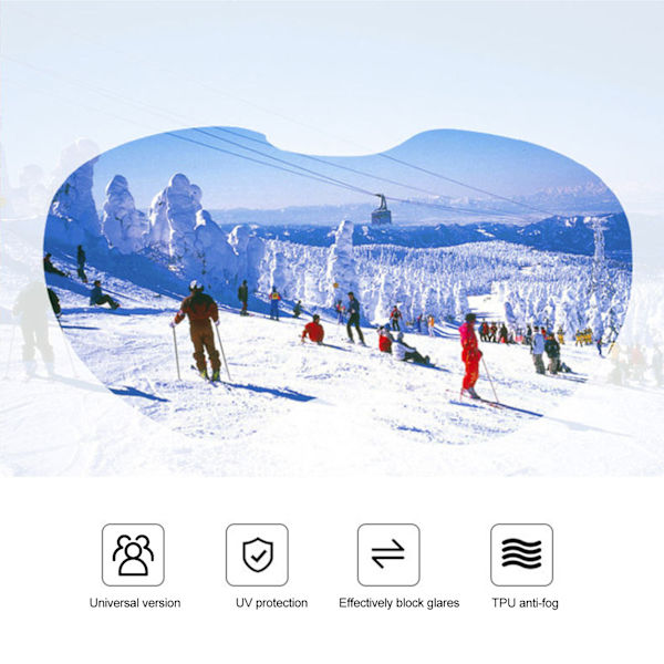 Barnegoggles for ski og snø - Anti-tåke dobbeltlagslinse - Unisex skibriller