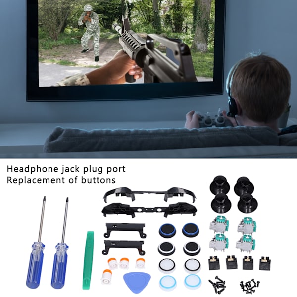 QM21071021 Reservdelar Spelkontroll Kit Joystick Bumpers Triggers ABXY Knappar Kontroll Reparationssats