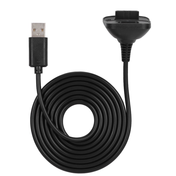 Høy kvalitet 2 i 1 1,5 m ladekabel for Microsoft XBOX 360-kontroller Hurtiglading (svart)